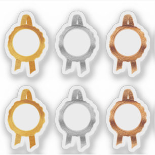 Faux Award/Certificate Seal Ribbons (Hollow/Metal)