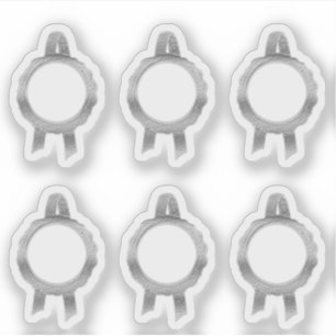 Faux Award/Certificate Seal Ribbons(Hollow/Silver)