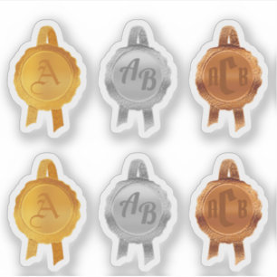 Faux Award/Certificate Seal Ribbons(InitMetAssort)