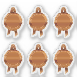 Faux Award/Certificate Seal Ribbons (PlainBronze)