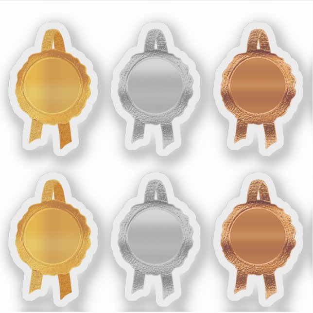 Faux Award/Certificate Seal Ribbons(PlMetalAssort) (Front)