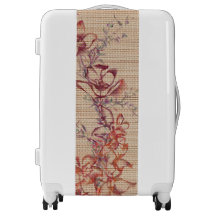 Faux Bamboo Original Art Suitcas Luggage
