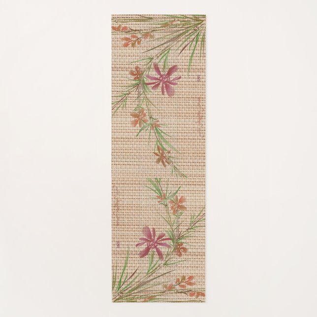 Faux Bamboo Original Art Yoga Mat (Front)