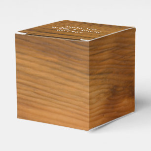 Faux Barn Wood Wedding Party Favour Box