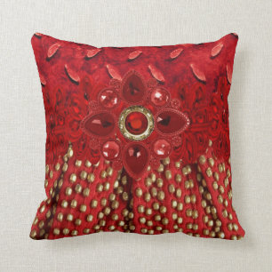 Faux Beaded and Rhinestone Mojo Pillow