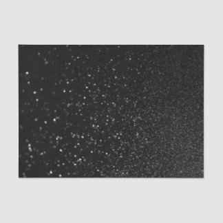 Faux Black Bokeh Glitter Photo Tissue Paper