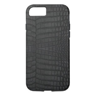 Faux Black Crocodile Leather Print Case-Mate iPhone Case