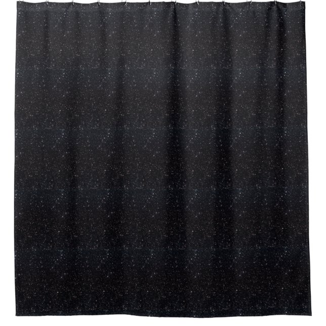 Faux Black Glitter Shower Curtain (Front)