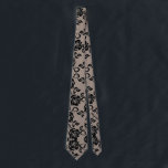 Faux Black Lace Fishnet Neck Tie<br><div class="desc">Custom Background Colour Ties with Personalised Romantic Faux Black Roses Lace Fishnet Elegant Neck Tie / Gift - Choose / add your favourite background colours. You can also add your text / name. Resize and move or remove / add element - image / text with customisation tool. Design by MIGNED....</div>