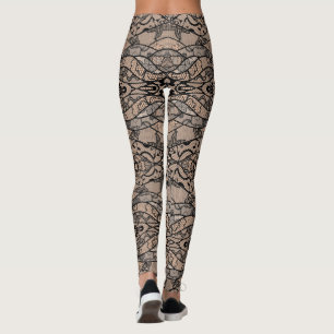 Faux Black Lace Leggings