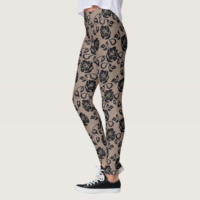 Faux Black Lace Leggings (Left)