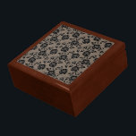 Faux Black Lace Rose Fishnet Gift Box<br><div class="desc">Your Colour - Faux Black Lace Roses Fishnet - Romantic Elegant Flowers and Leaves Modern Gift - Choose / add your favourite background colour. You can also add your text / name. Resize and move or remove / add element - image / text with customisation tool. Design by MIGNED. Please...</div>