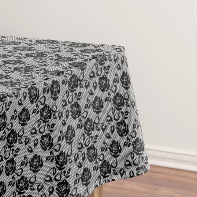 Faux Black Lace Tablecloth (In Situ)