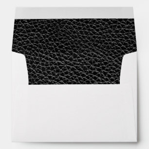 Faux Black Leather Envelopes