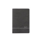 Faux Black Leather Monogram Light Grey Bar