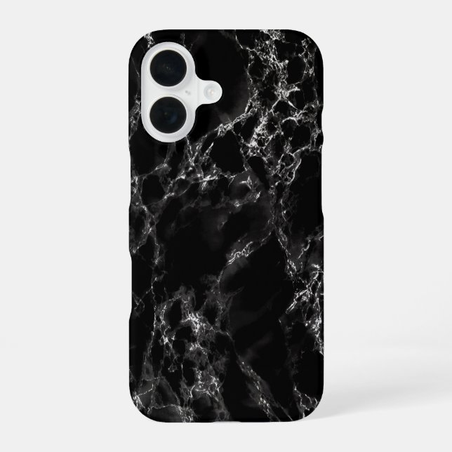 Faux Black Marble iPhone Case (Back)