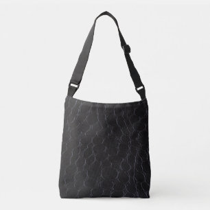 Faux black snake leather print   Crossbody Bag