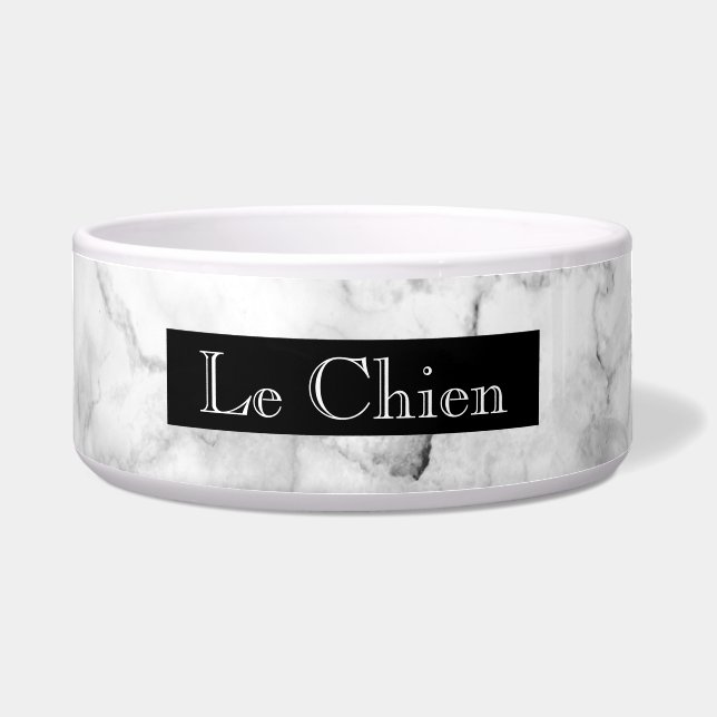 Faux Black White and Grey Marble | Le Chien (Front)
