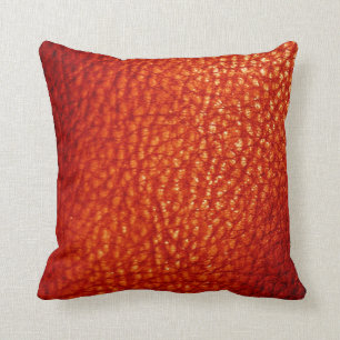 Faux Blood Orange Metalic Print-Solid Cushion