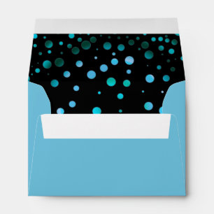 Faux Blue Foil Confetti Elegant Sparkles Envelopes