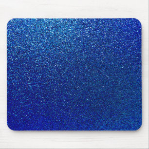 Faux Blue Glitter Background Sparkle Texture Mouse Mat