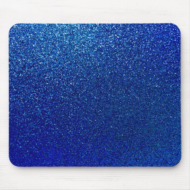Faux Blue Glitter Background Sparkle Texture Mouse Mat (Front)