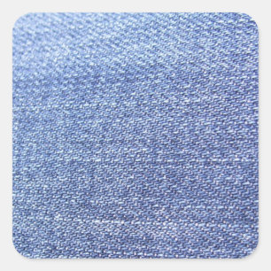 Faux Blue Jeans Background Square Sticker