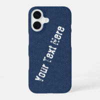 Faux Blue Jeans Denim iPhone Case with Custom Text