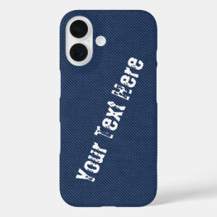 Faux Blue Jeans Denim iPhone Case with Custom Text