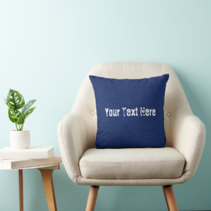 Faux Blue Jeans Throw Pillow - Custom Text / Name