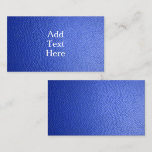 Faux Blue Leather Enclosure Card