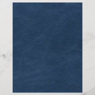 Faux Blue Leather Texture Scrapbook Paper