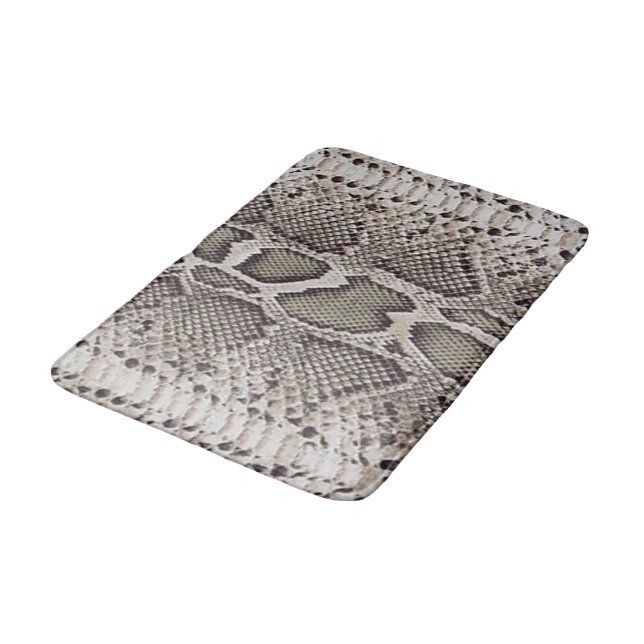 Faux Boa Constrictor Snake Skin Bathroom Mat (Angled)