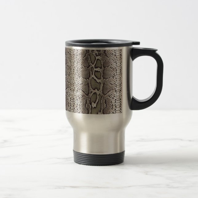 Faux Boa Constrictor Snake Skin Travel Mug (Right)