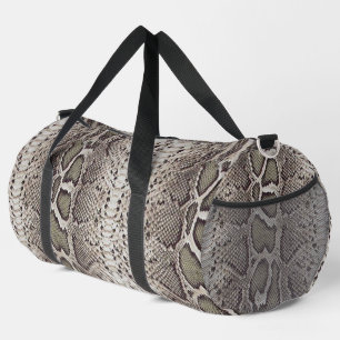 Faux Boa Constrictor Snakeskin Duffle Bag