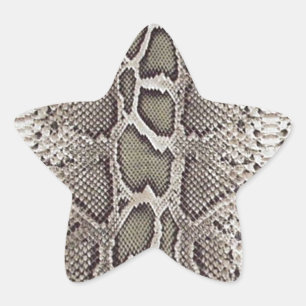 Faux Boa Constrictor Snakeskin Star Sticker
