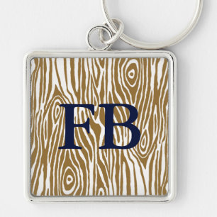 Faux Bois Key Ring