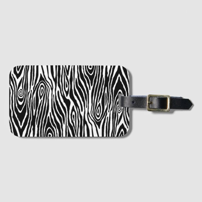 Faux Bois Luggage Tag (Front Horizontal)