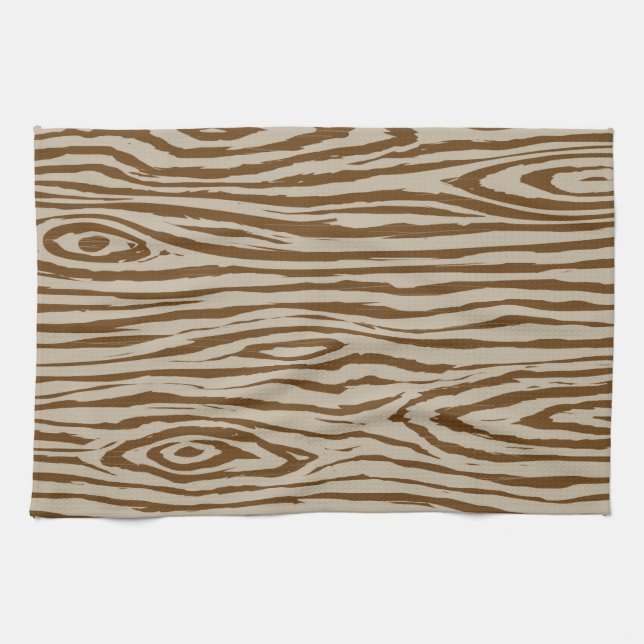 Faux Bois - Wood Grain Design Tea Towel (Horizontal)