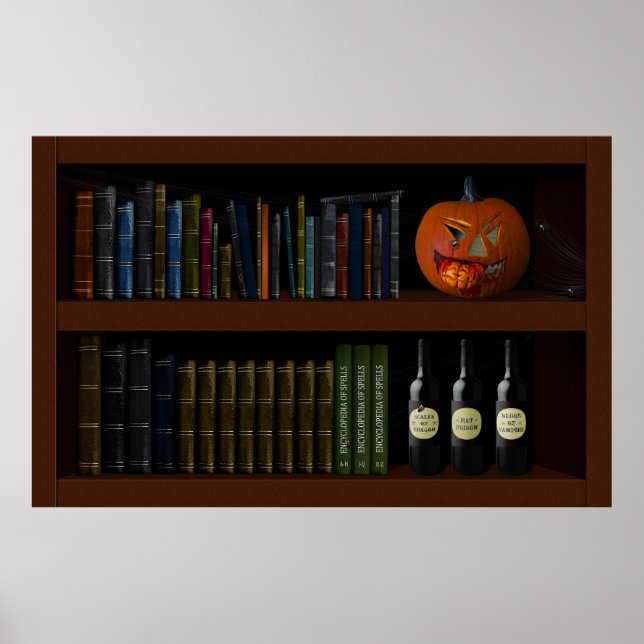 Faux Book Shelf Haunted House  Poster (Front)