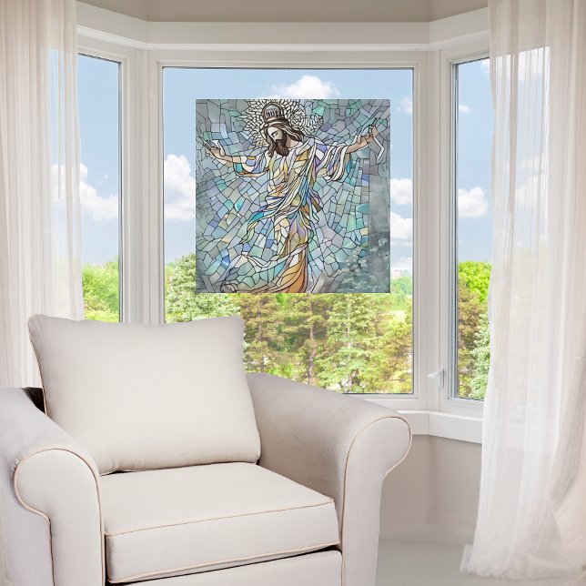 Faux Broken Glass Jesus Window Cling (Creator Uploaded)