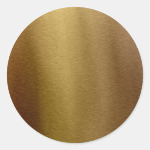 Faux Bronze Brushed Metal Stainless Background Classic Round Sticker