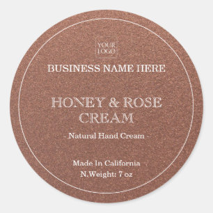 Faux Bronze Minimal Business Logo Product Label
