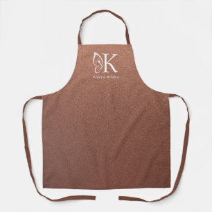 Faux Bronze Personalised Butterfly Wing Monogram Apron