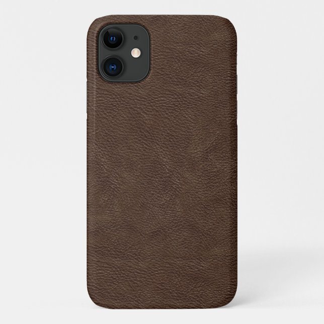 Faux Brown Leather Case-Mate iPhone Case (Back)