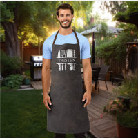 Faux Brown Leather Chef Grill Grilling Smoker