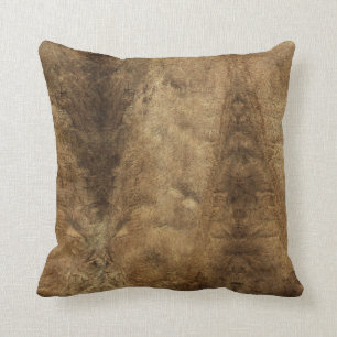 Faux Brown Leather Cushion
