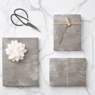 Faux Brushed Aluminium Wrapping Paper