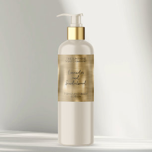 Faux Brushed Gold Foil Cosmetics Bottle Label