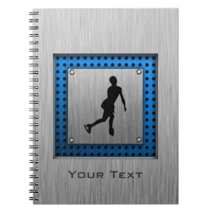 Faux Brushed Metal; Figure Skating Notebook